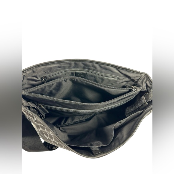 GUCCI 270794 black Imprime Mamas Diaper Bag messenger logo flap Authenticated - Picture 16 of 16